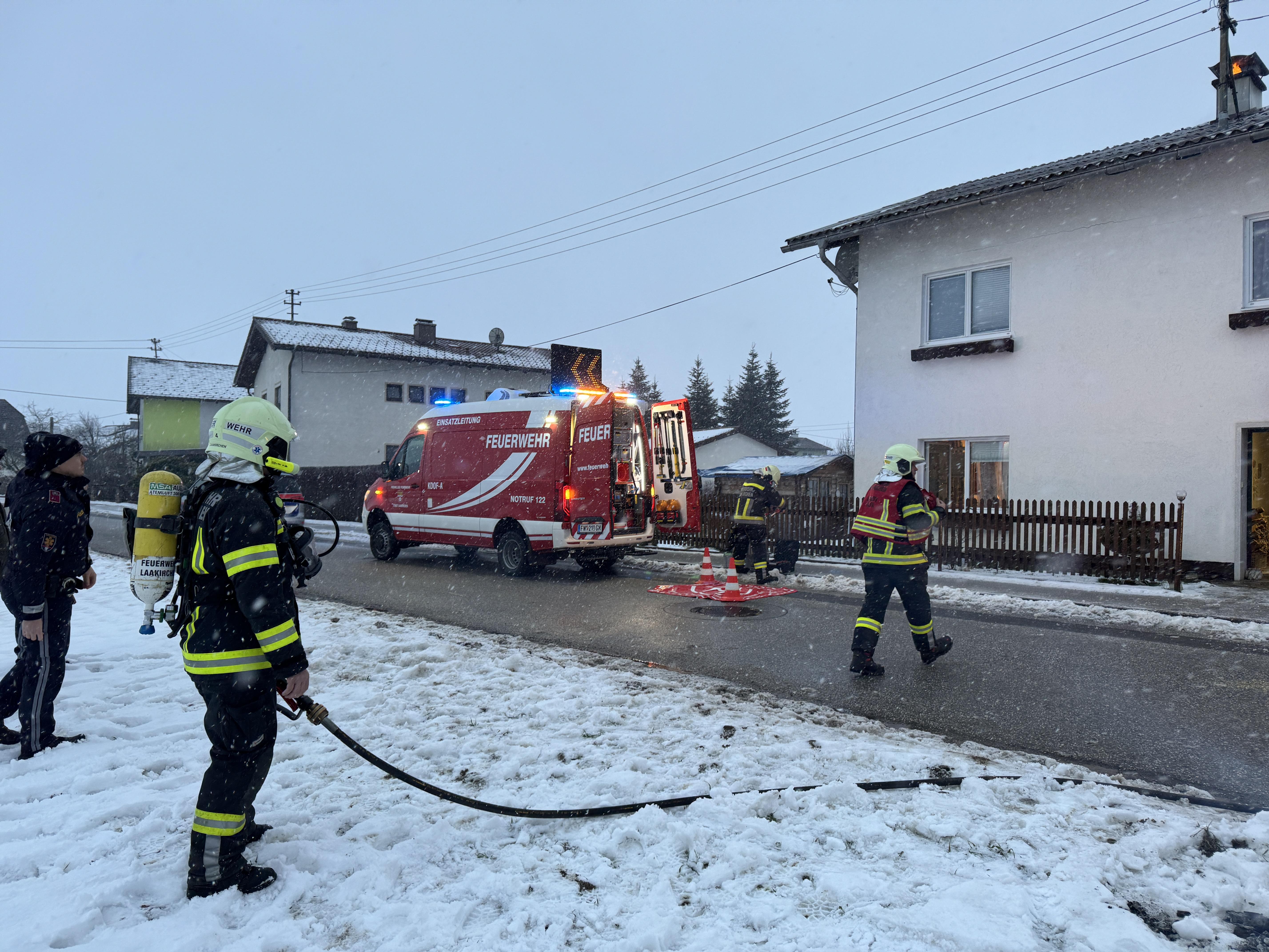 Einsatzfoto Brand Kamin